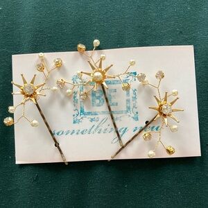 Crystal and Pearl Celestial Hairpins Bridal